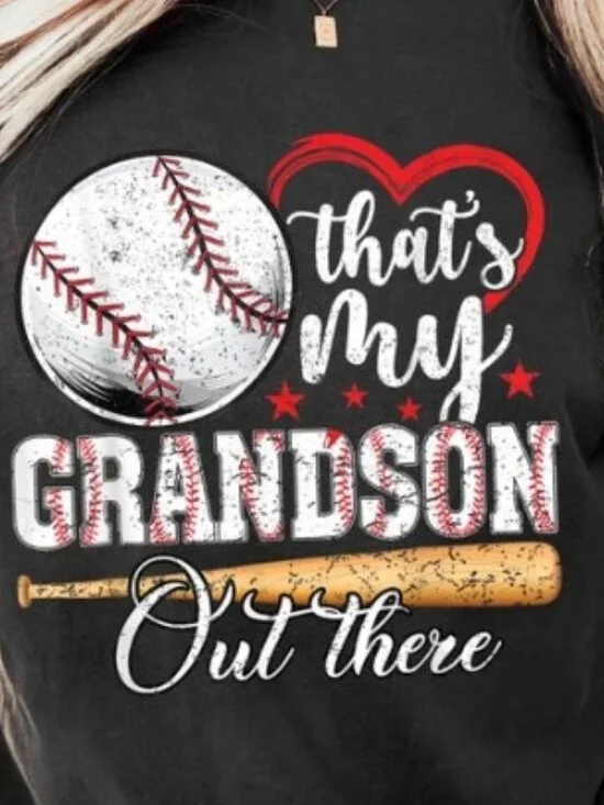 That's My Grandson Out There T-shirt, Mother's Day Gift Shirt - Picture 2 of 3